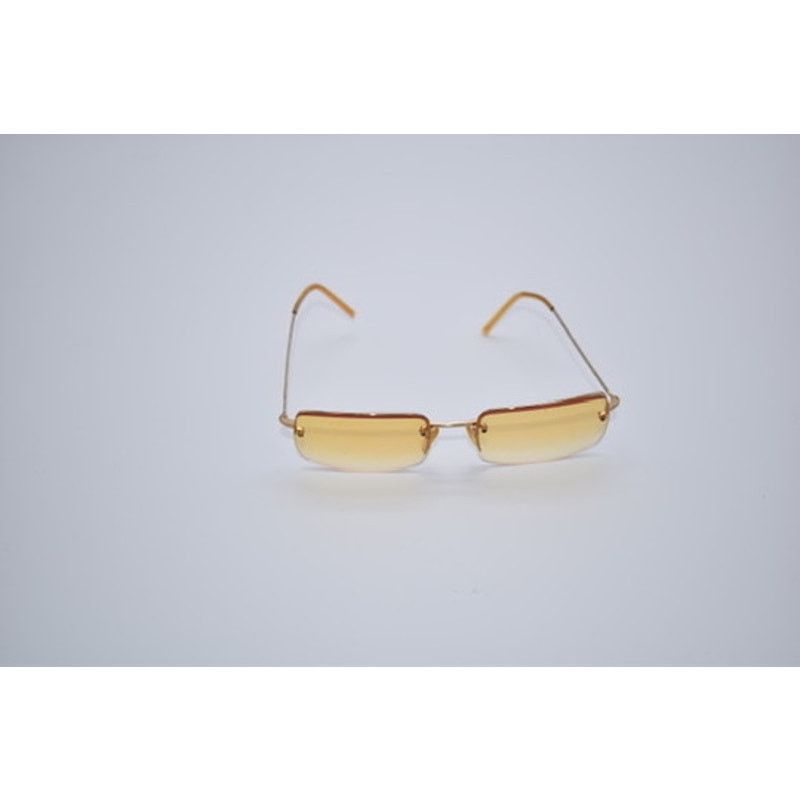 Gucci Vintage Gucci GG1653/S Gold Rimless Yellow Tint Sunglasses Size ONE SIZE - 7 Thumbnail