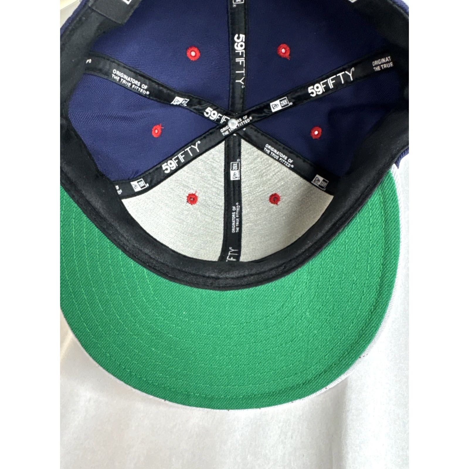 New Era HUF New Era Fitted Baseball Cap Hat 7 3/8 Blue & Gray Men Blue & Gray 7 3/8 Hat Cap Fitted Baseball Size ONE SIZE - 8 Thumbnail