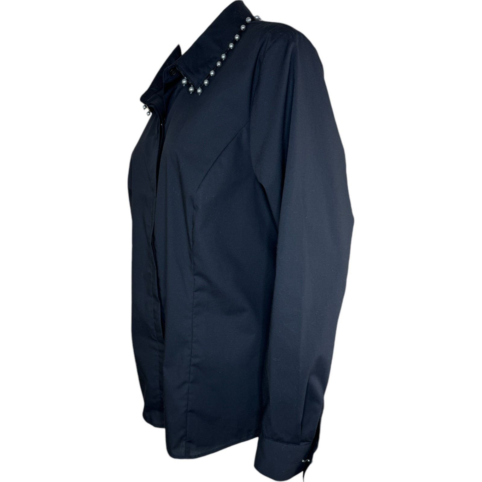 Other BEAUTIFUL by Lawrence Zarian Hidden Placket Poplin Shirt Size L / US 10 / IT 46 - 13 Thumbnail