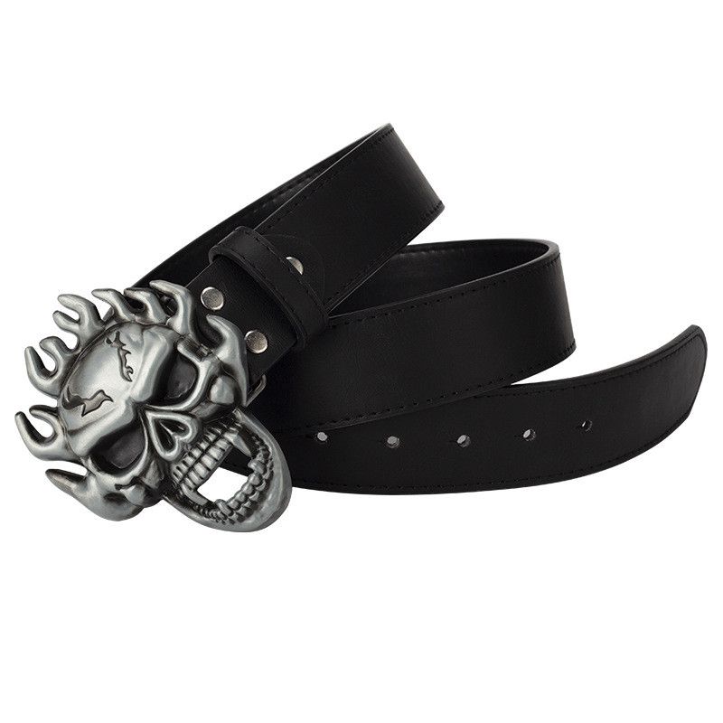 Designer × Vintage Skull Design Men Belt Size ONE SIZE - 1 Thumbnail
