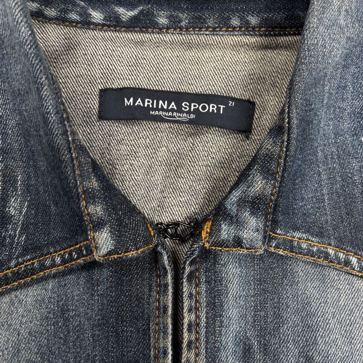 Ekam 2000s Marina Rinaldi - Napoleon Denim Jacket Size US M / EU 48-50 / 2 - 7 Thumbnail