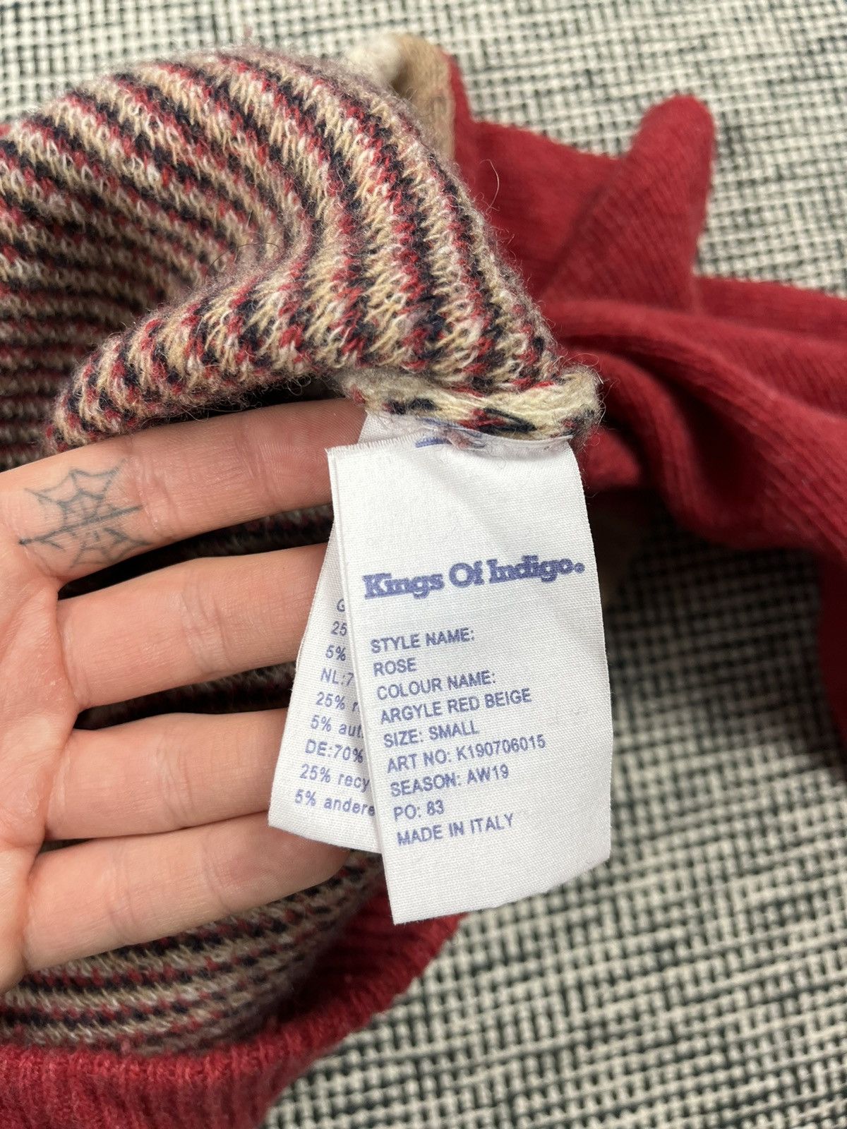 Japanese Brand × Kings Of Indigo Kings Of Indigo K.O.I. Rose sweater Size S / US 4 / IT 40 - 4 Thumbnail