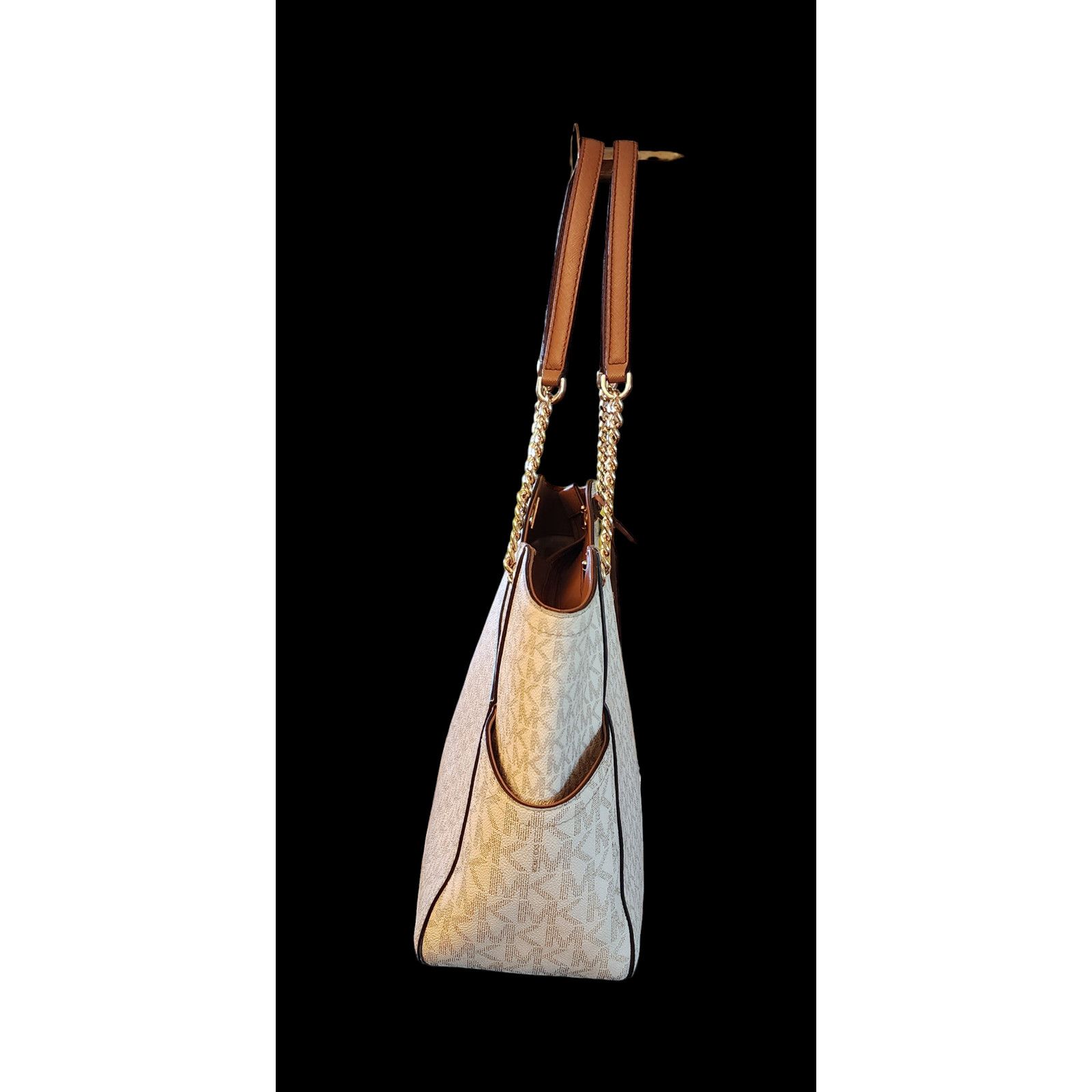 Michael Kors MICHAEL KORS Jet Set Large Logo Chain Strap Bag vanilla Size ONE SIZE - 7 Thumbnail
