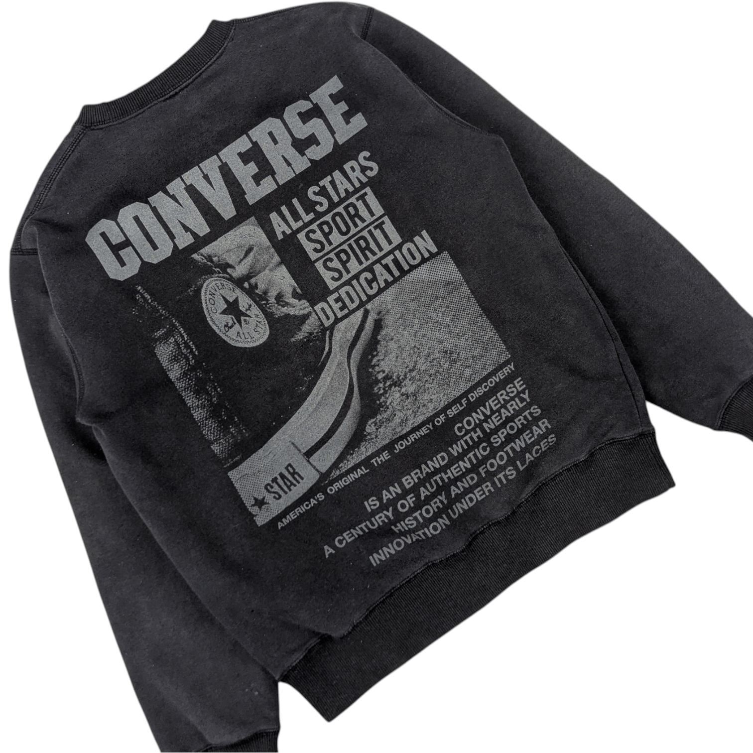 Converse Vintage 2000's CONVERSE All Star Big Image Sweatshirt Size US S / EU 44-46 / 1 - 10 Thumbnail