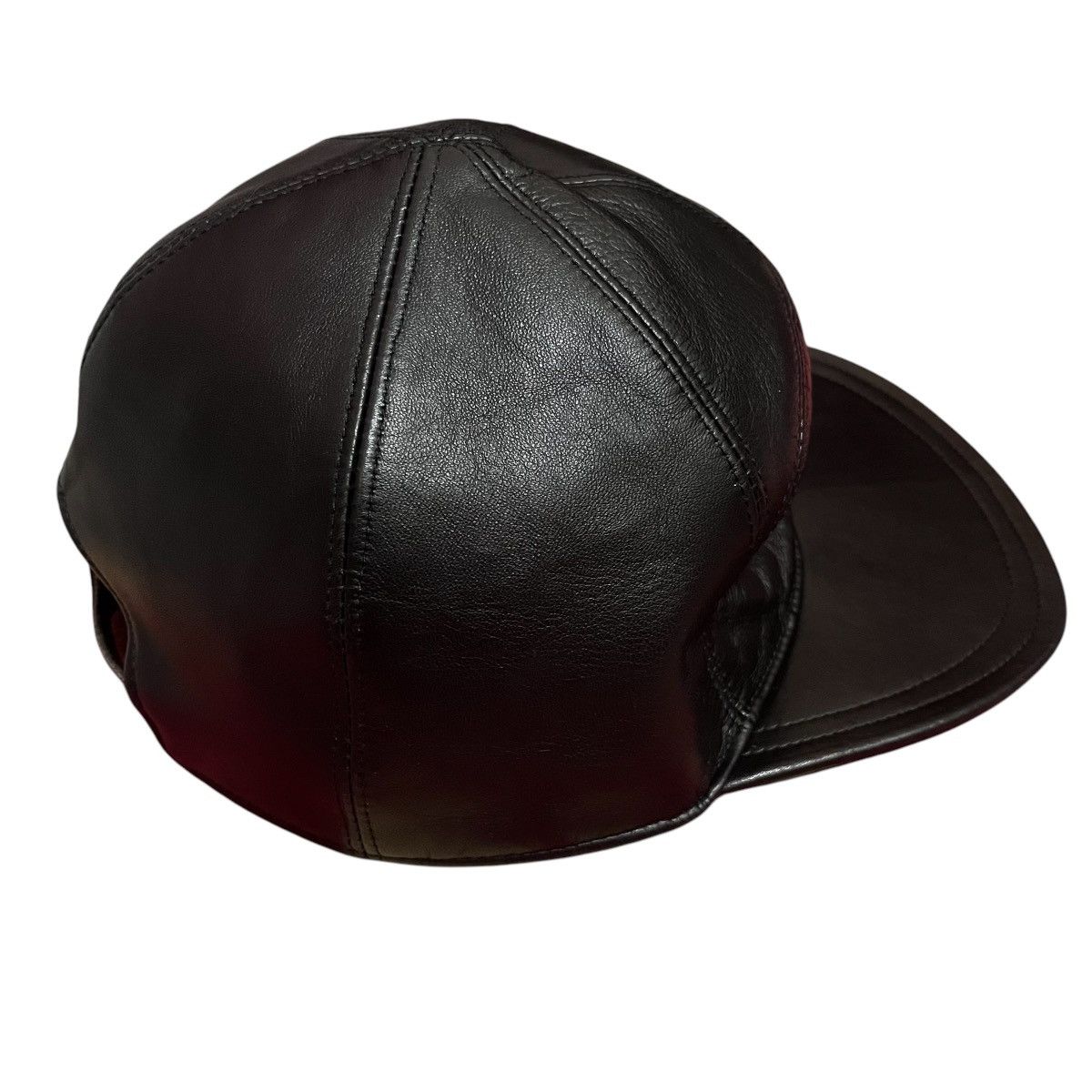 Versace × Vintage Authentic Vintage Gianni Versace Medusa Leather Cap Hat Size ONE SIZE - 7 Thumbnail