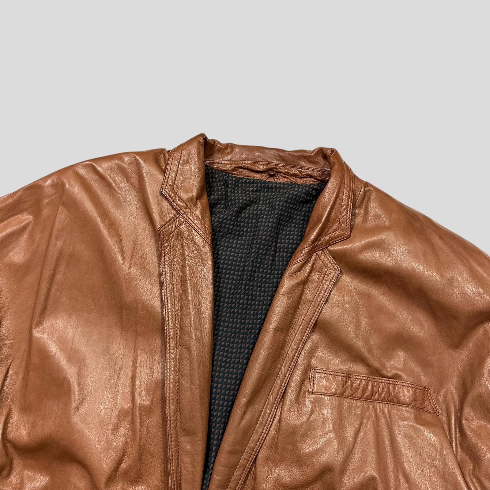 Versace Gianni Versace 80’s Leather Kimono Open Bomber Jacket - L Size US L / EU 52-54 / 3 - 5 Thumbnail