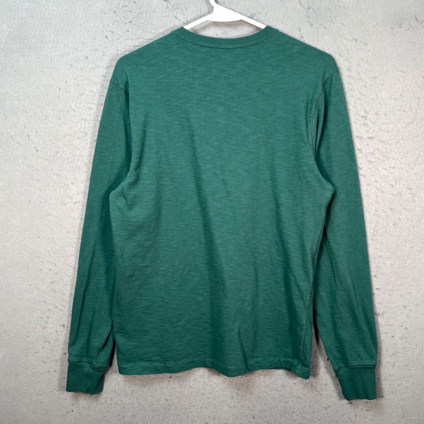 J.Crew J.Crew Mens T-Shirt Long Sleeve Henley 100% Cotton Green Size M Adult Mens Shirt Size US M / EU 48-50 / 2 - 2 Thumbnail