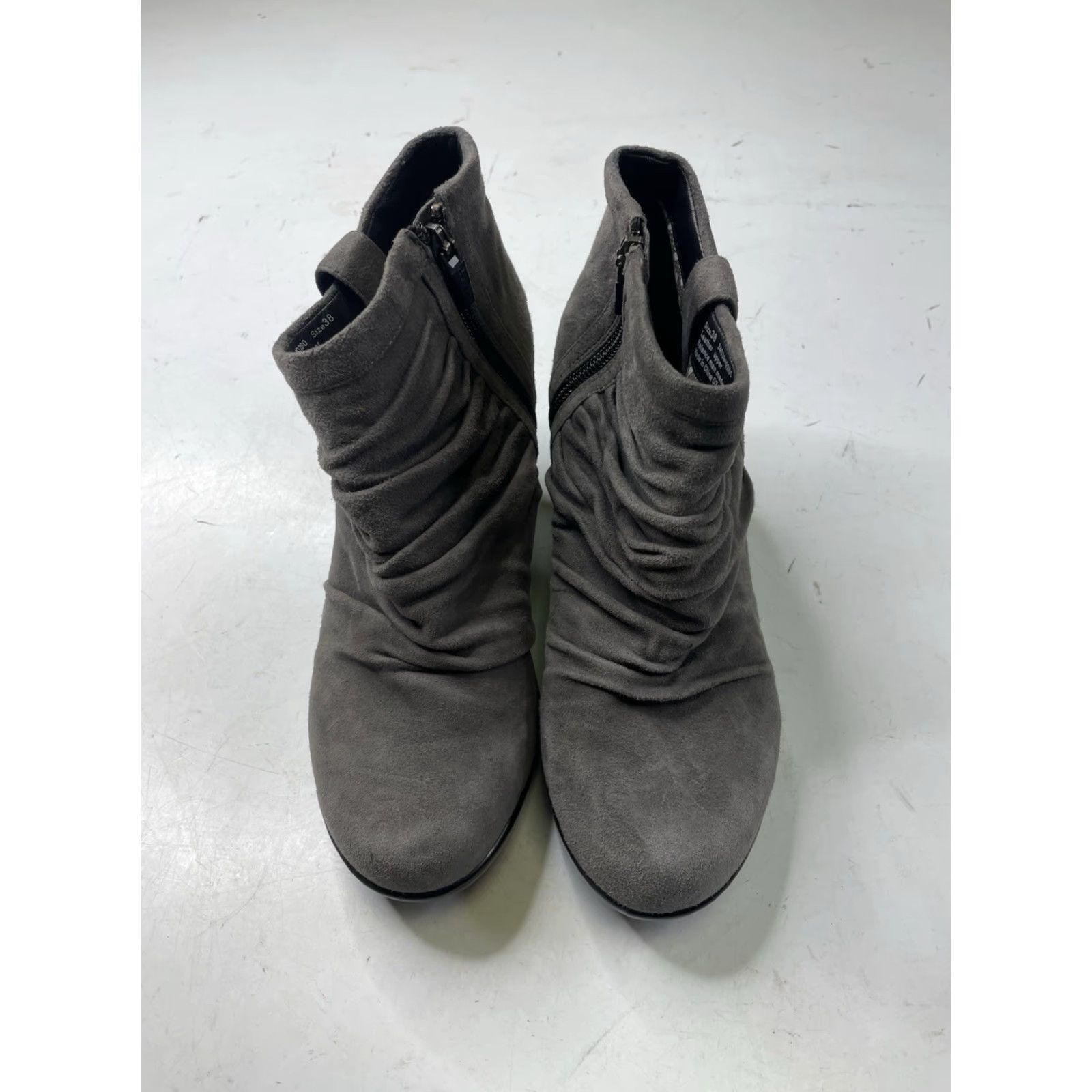 Dansko Dansko Buffy Womens Boot Ankle Block Heel Gray 8 M Suede Zip Casual Work Size US 8 / IT 38 - 3 Thumbnail