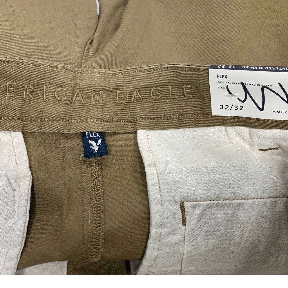 American Eagle Outfitters NWT New American Eagle Mens 32/32 Straight Khaki Pants Size US 32 / EU 48 - 9 Thumbnail