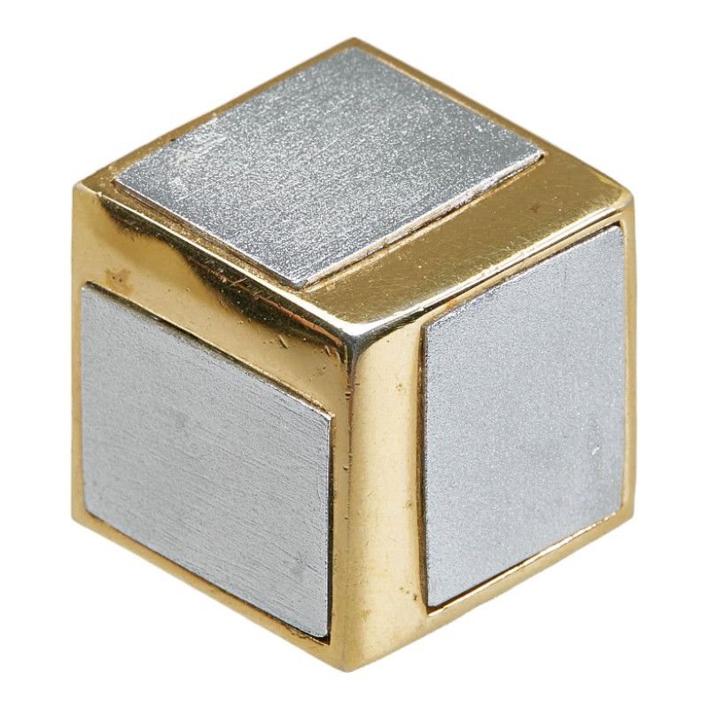 image of Givenchy 3D Cube Brooch in Silver, Women's
