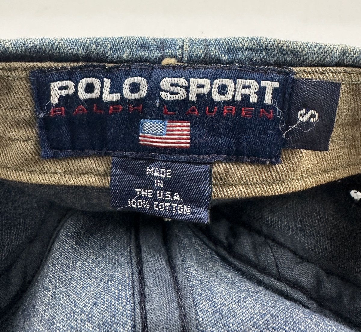 Polo Ralph Lauren VINTAGE 90’s POLO SPORT DENIM CAP , HAT Size ONE SIZE - 8 Thumbnail