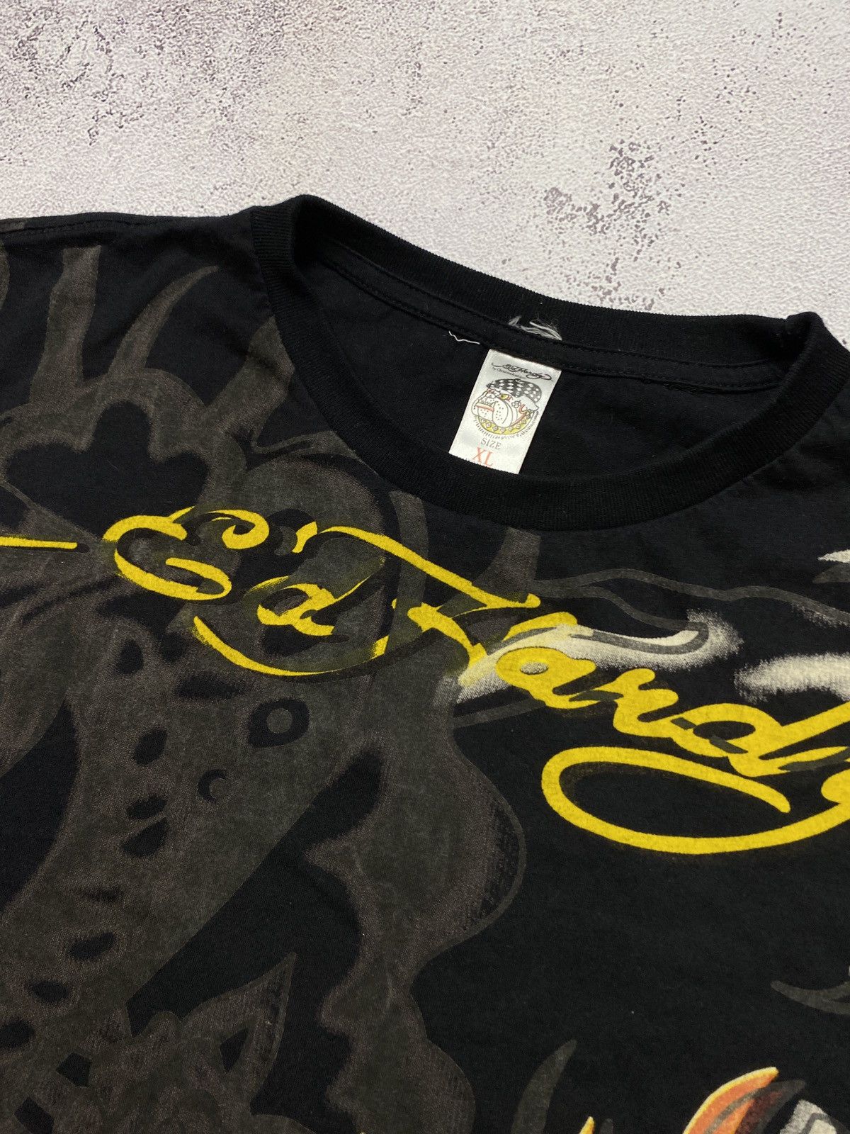 Christian Audigier Ed Hardy Christian Audigier Y2K Overprinted Snake T Shirt Size US XL / EU 56 / 4 - 6 Thumbnail
