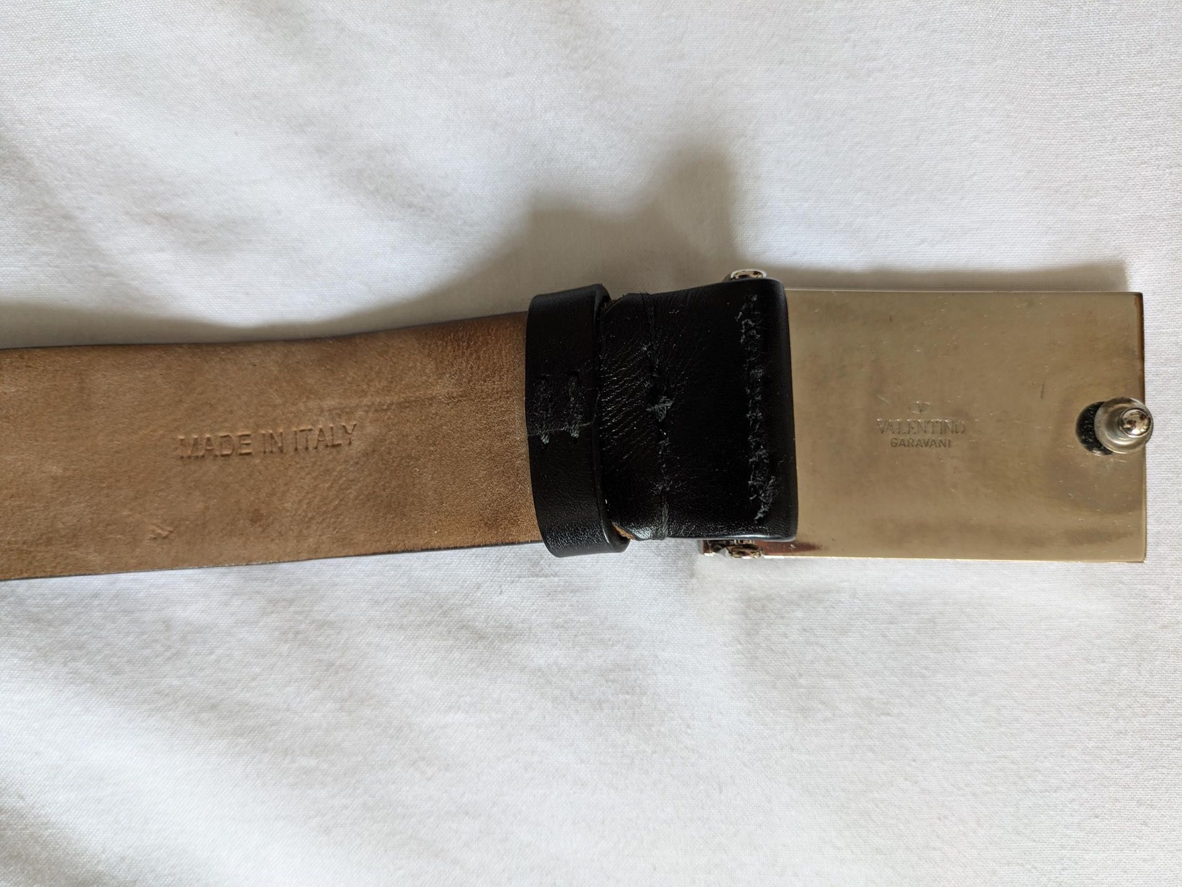 Valentino Valentino "VLTN" Studded Belt Size 36 Fits 32 Waist Size 36 - 7 Thumbnail