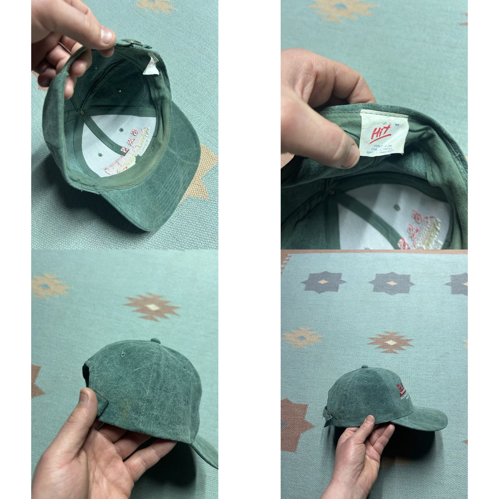 Vintage VINTAGE strapback hat cap S&S contracting insurance stone wash canvas green Men Adjustable Green Strapback Size ONE SIZE - 8 Thumbnail