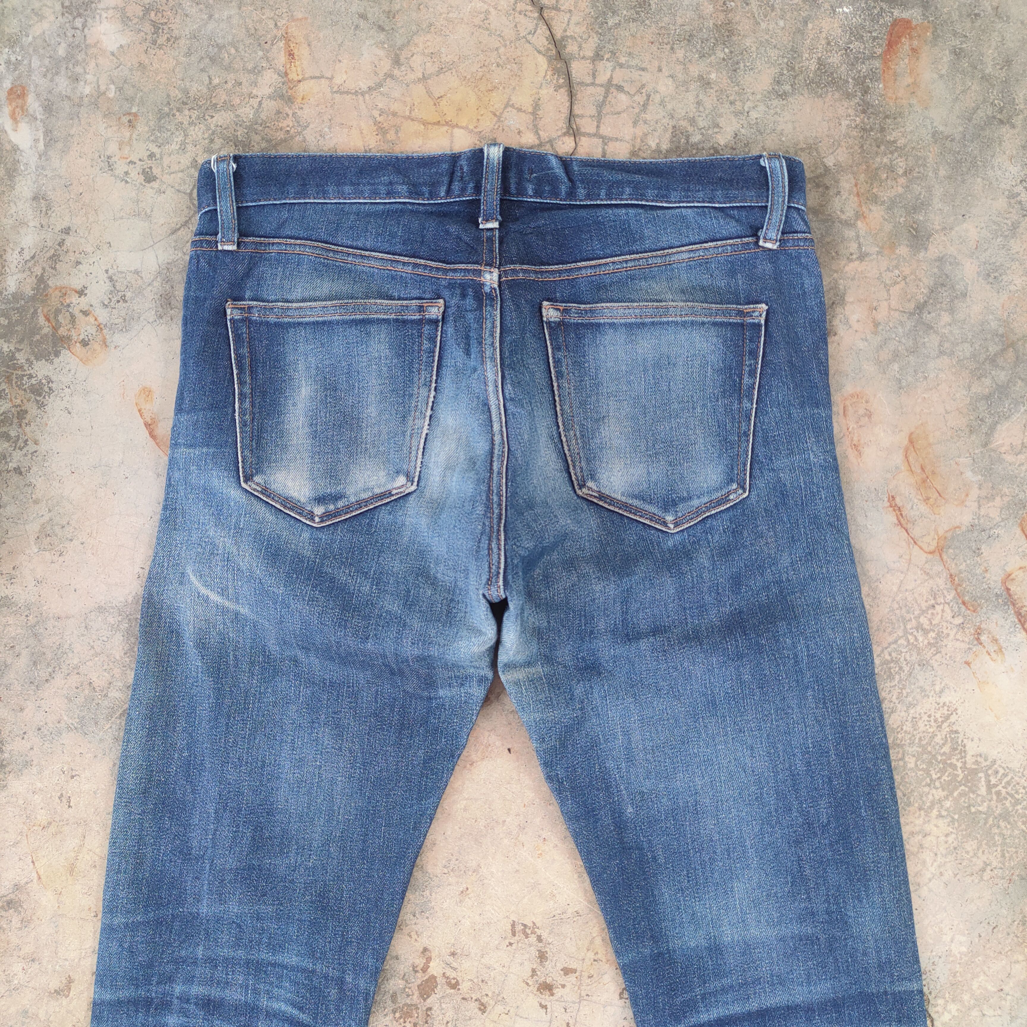 Japanese Brand VINTAGE JAPANESE RUSTY SKINNY FADED DISTRESSED JEAN PANTS Size US 32 / EU 48 - 9 Thumbnail