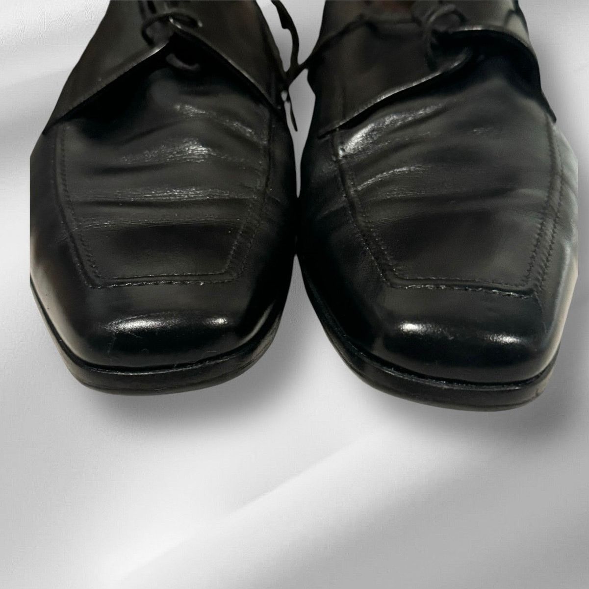 Bruno Magli Bruno Magli Mens Black Leather Dress Shoes Sz 10 #1101 342 Size US 10 / EU 43 - 6 Thumbnail