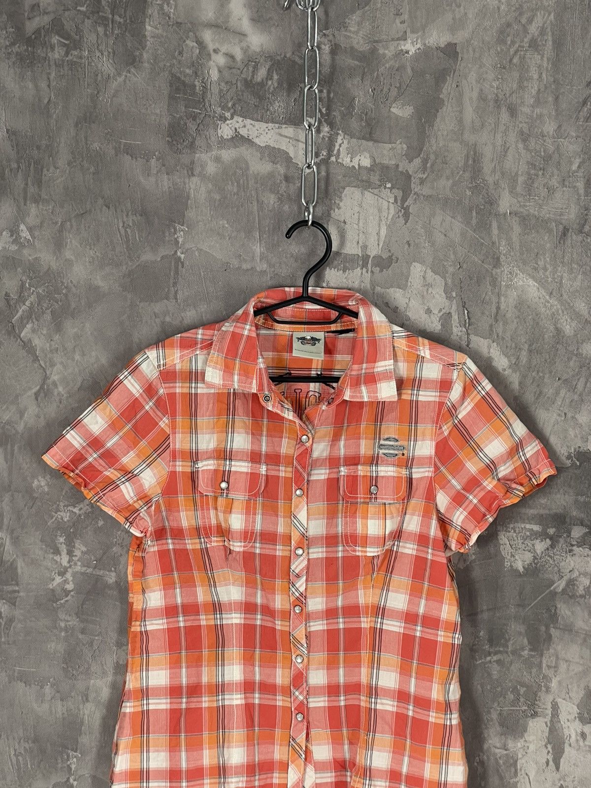 Vintage Y2K Harley Davidson Streetwear Glamour Button Up Shirt Size M / US 6-8 / IT 42-44 - 3 Thumbnail