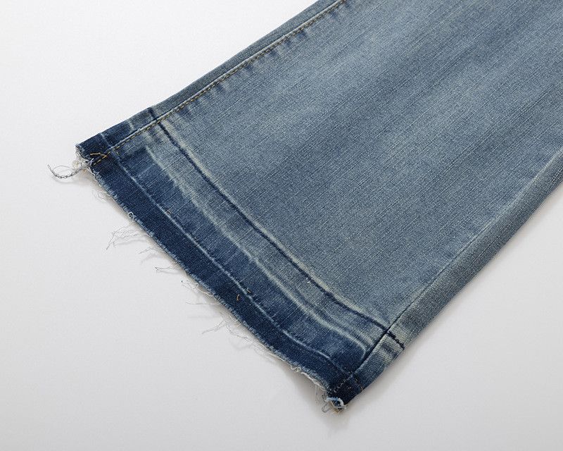 Jean Retro loose-fitting men's distressed casual flared jeans Size US 32 / EU 48 - 6 Thumbnail