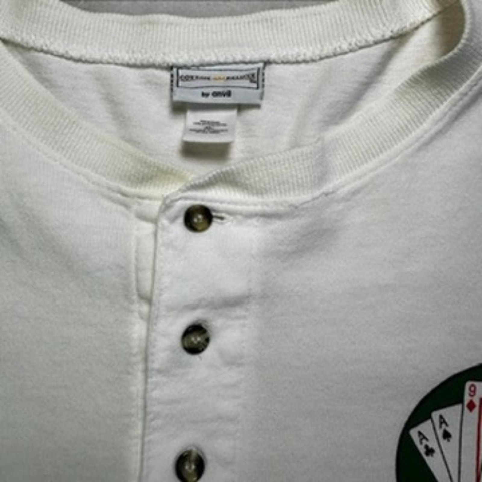 Anvil Vintage Biker Gang Henley Button "Deacons of Deadwood" Tee Size US XL / EU 56 / 4 - 4 Thumbnail