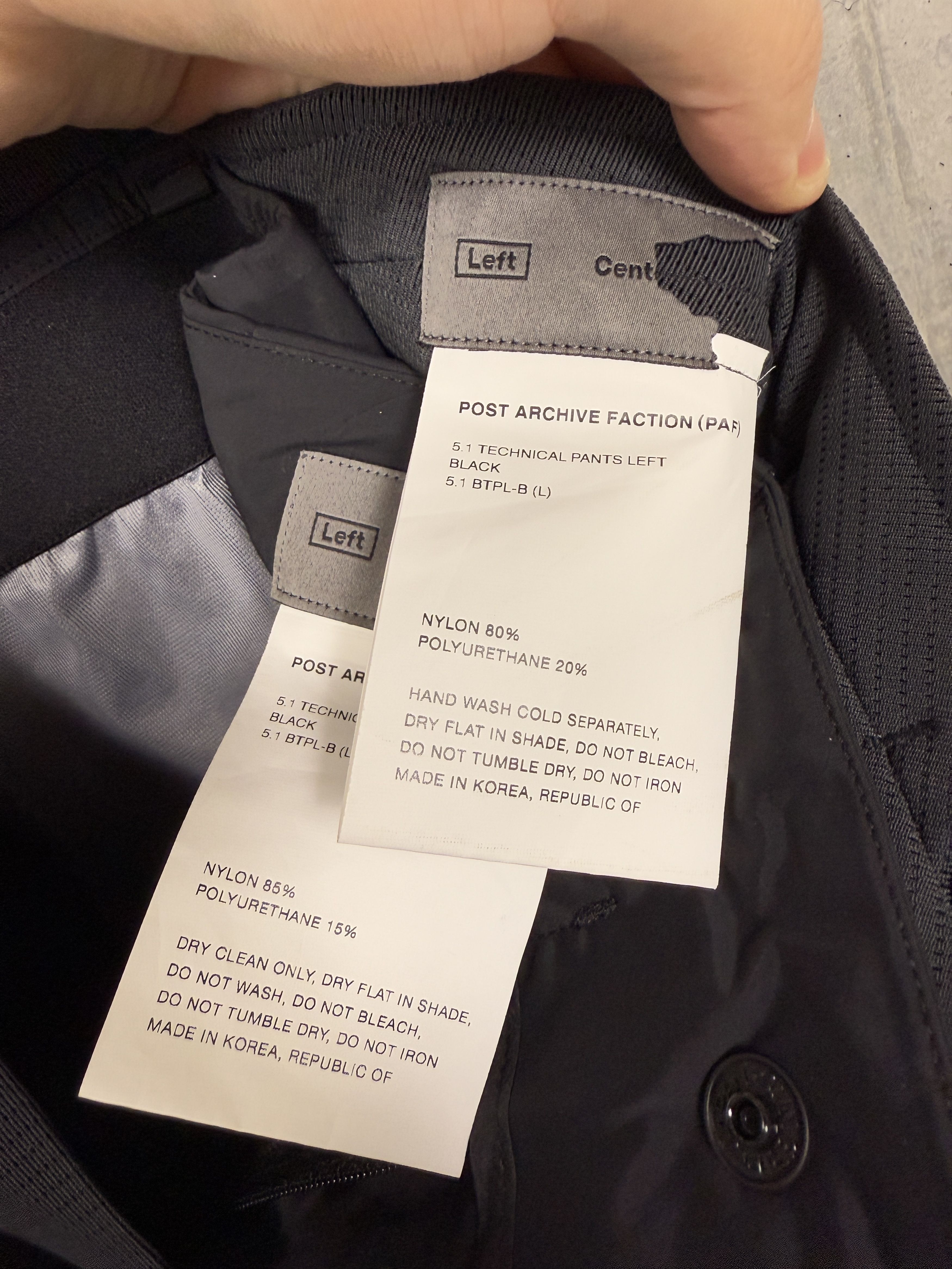 POST ARCHIVE FACTION (PAF) $1580 Post Archive Faction 5.1 Technical Pants Left paf Size US 36 / EU 52 - 11 Thumbnail