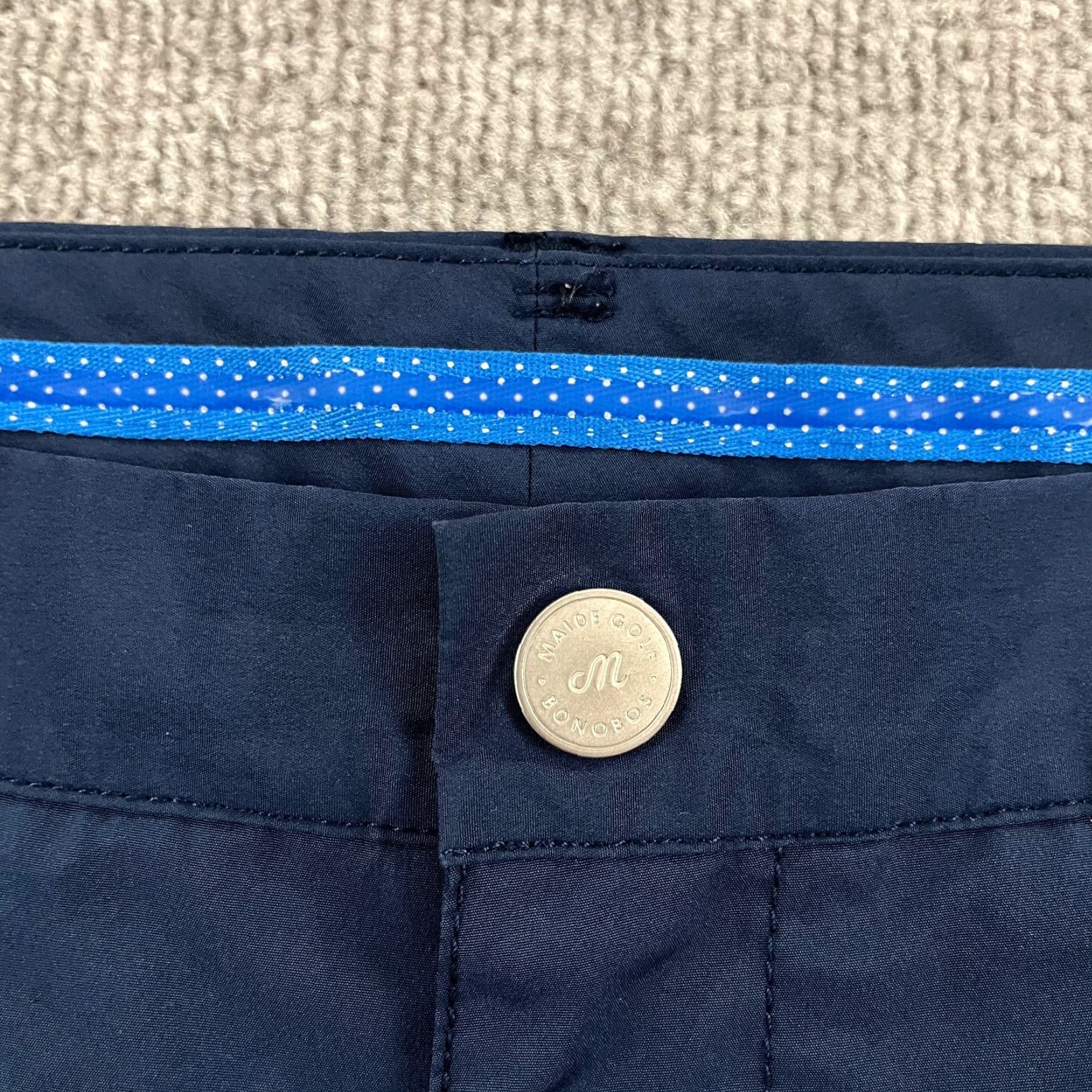 Bonobos Bonobos Pants Mens 36 x 34 Slim Navy Blue Maide Golf Chino Performance 5-Pocket Size US 36 / EU 52 - 6 Thumbnail