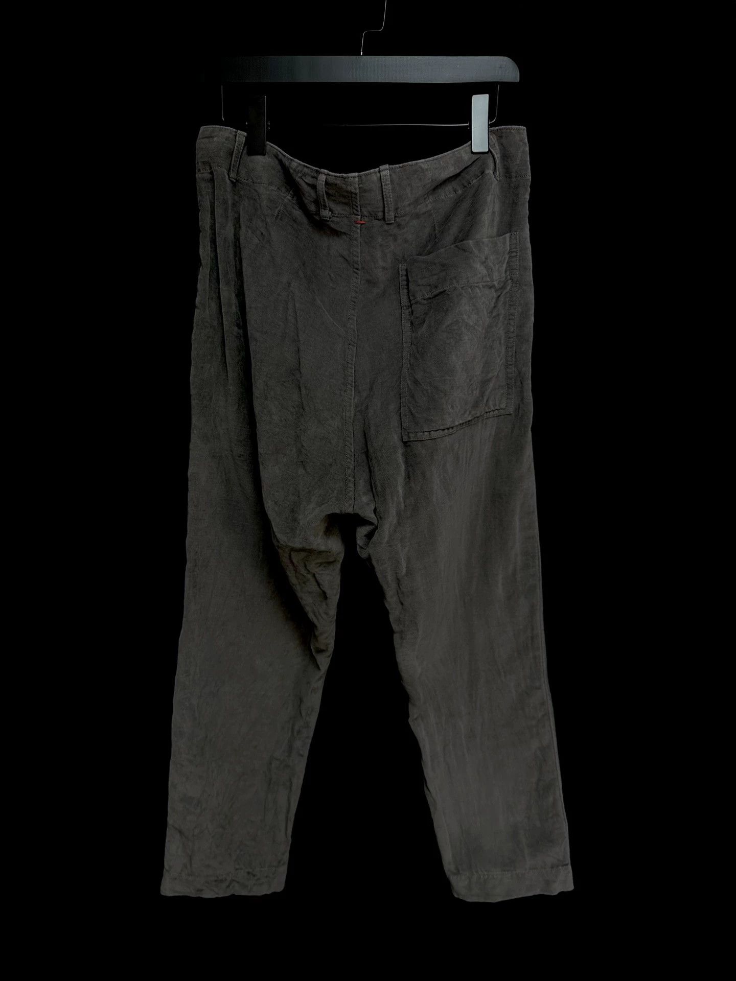 Casey Casey casey casey gray velvet trousers w/ horn buttons waist tie Size US 32 / EU 48 - 2 Thumbnail