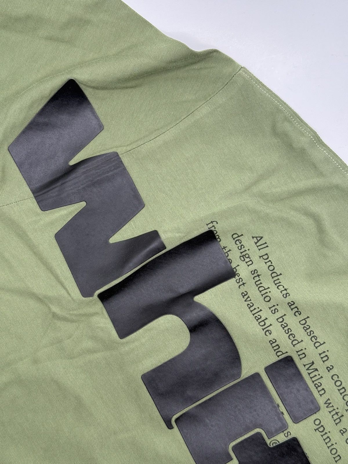 Off-White Off-White Men's Shared Logo Tee Olive XS Size US XS / EU 42 / 0 - 6 Thumbnail