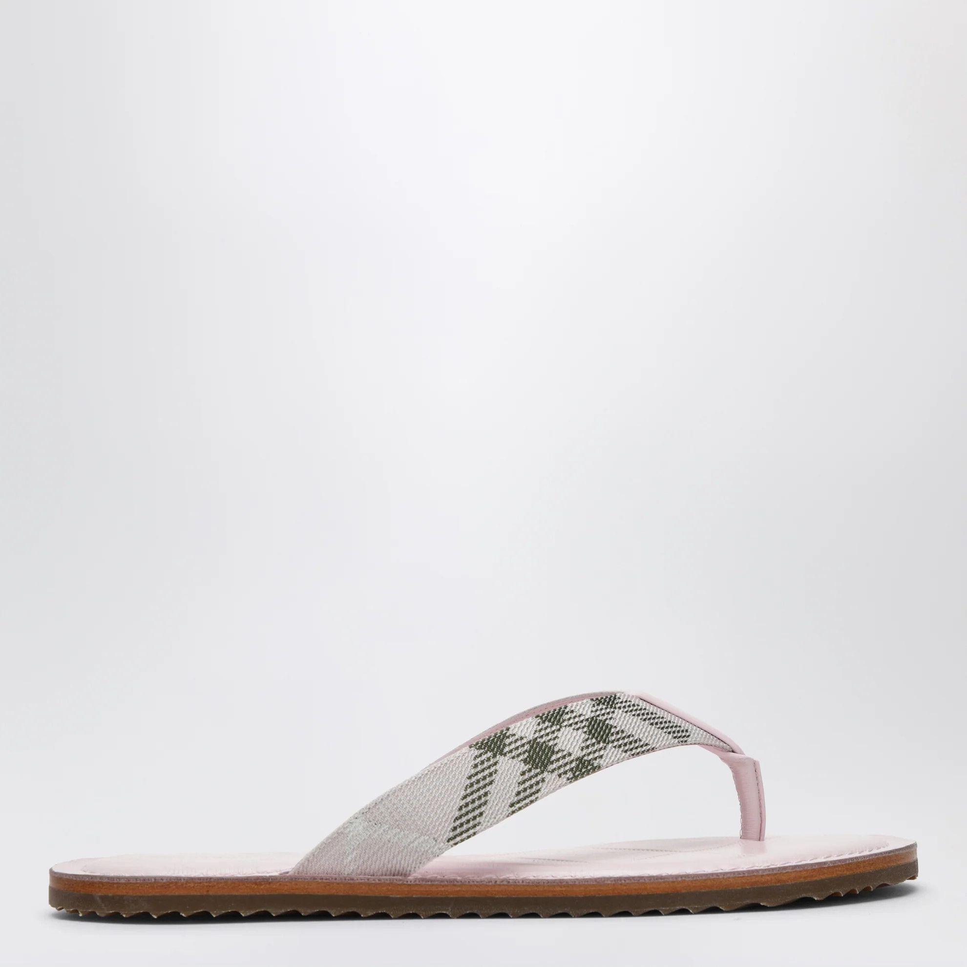 Burberry o1d2blof0426 Sandals With Check Pattern Slipper in Pink Size US 7 / IT 37 - 1 Thumbnail