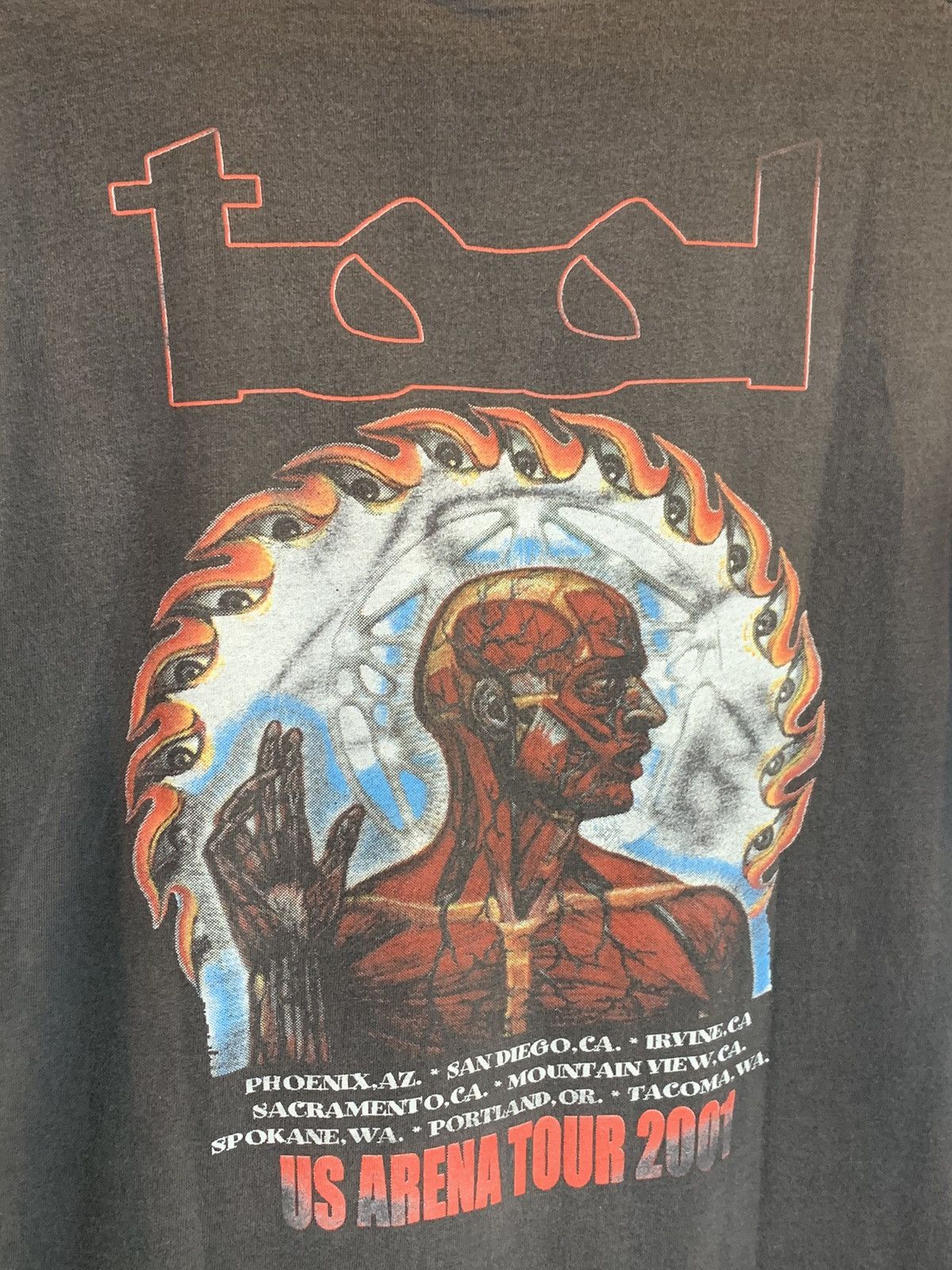 Band Tees *RARE* Vintage 2001 Tool US Arena Tour Alex Grey Art T-Shirt Size US L / EU 52-54 / 3 - 3 Thumbnail