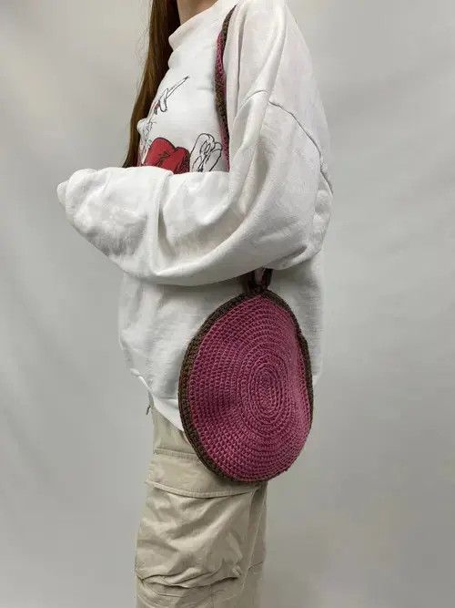 Handmade Handmade Knit Crochet Bag Vintage Avant Garde Size ONE SIZE - 3 Thumbnail