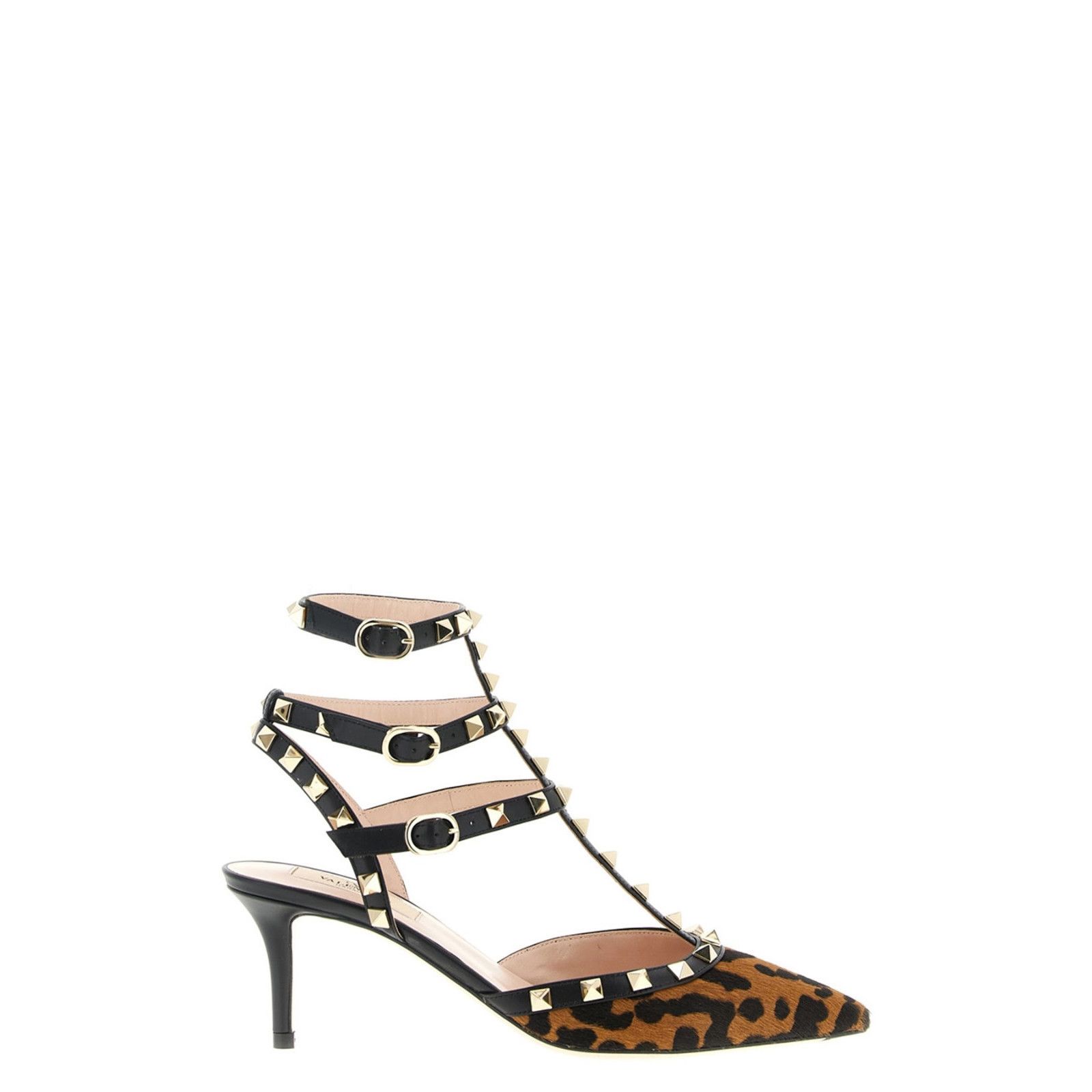 VALENTINO GARAVANI Rockstud Black/Brown 65mm Pumps New & Aut