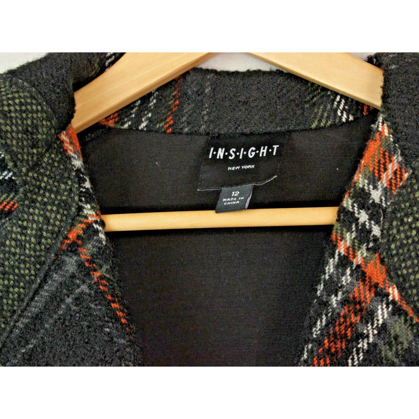 Insight Insight New York Short Plaid Jacket - Long Sleeve - Size 12 Size XL / US 12-14 / IT 48-50 - 4 Thumbnail