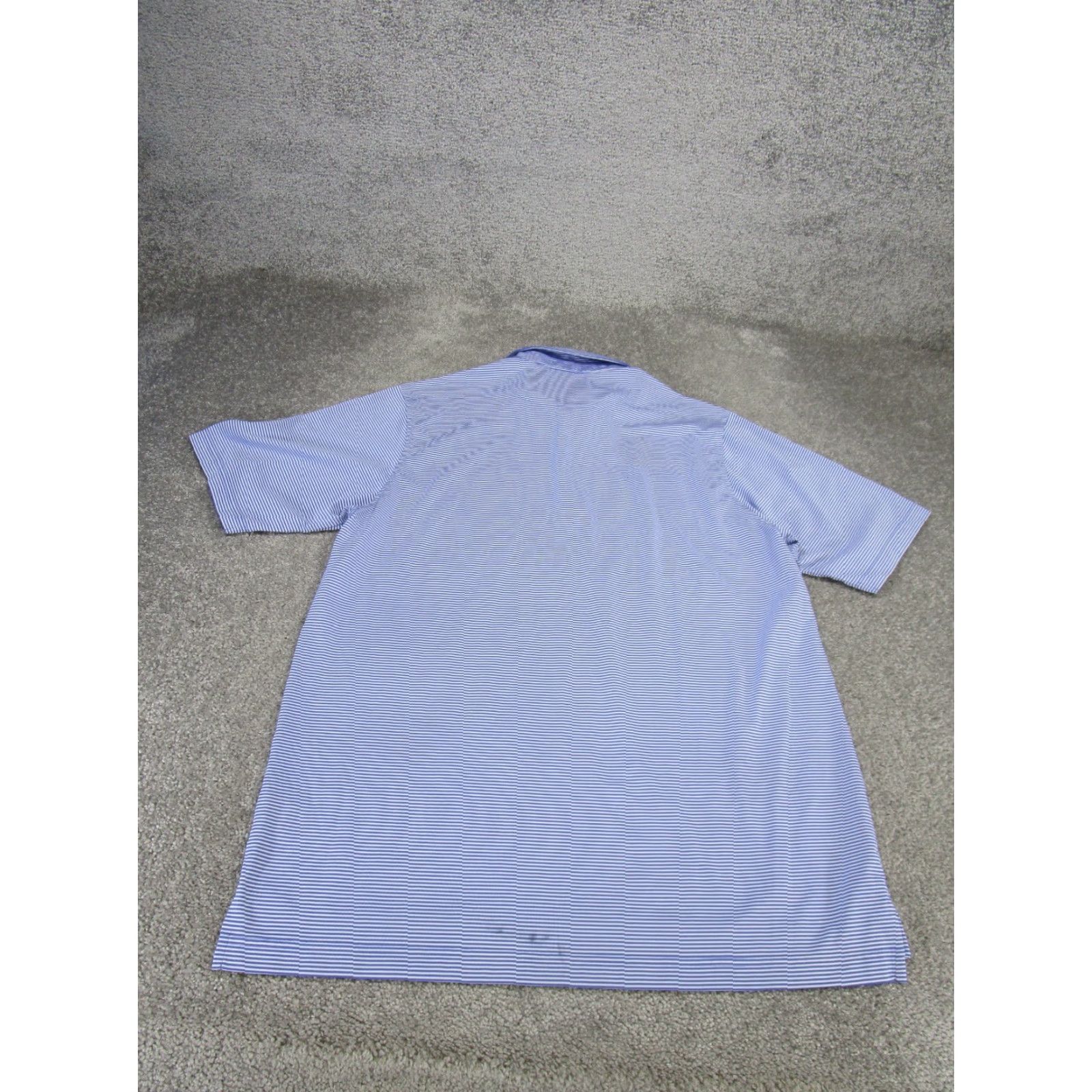 Vintage Ronald Rose Polo Shirt Mens M Blue Striped Stretch Golf Stain Size US M / EU 48-50 / 2 - 4 Thumbnail