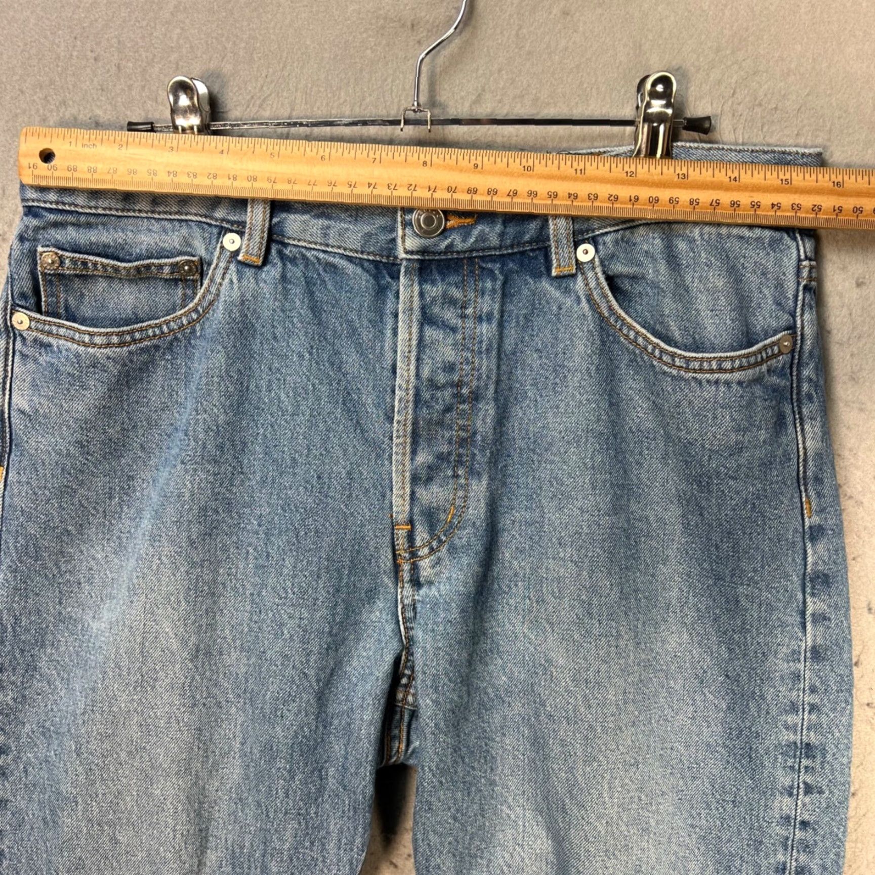 Arket VINTAGE Arket Jeans Cropped Regular Light Wash 33 Mens Blue Denim Cotton Blend 26 Inseam 33 W Waist Mens Size US 33 - 6 Thumbnail