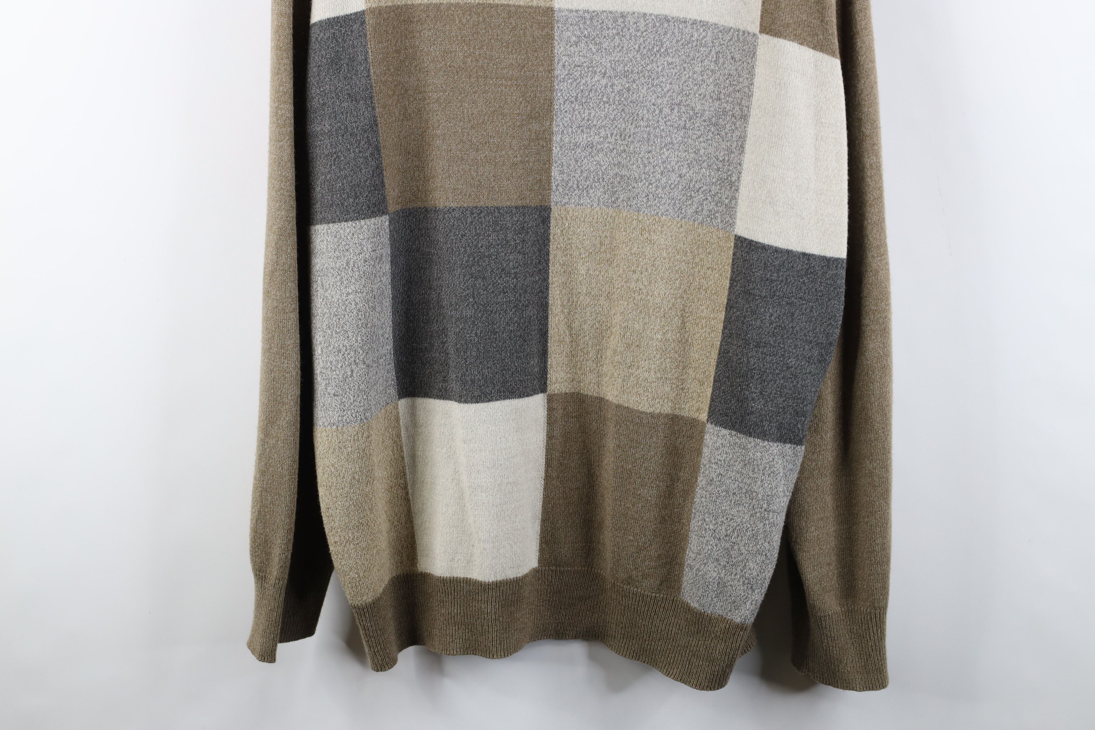 Vintage Vintage 90s Streetwear Patchwork Knit Crewneck Sweater Size US XXL / EU 58 / 5 - 3 Thumbnail