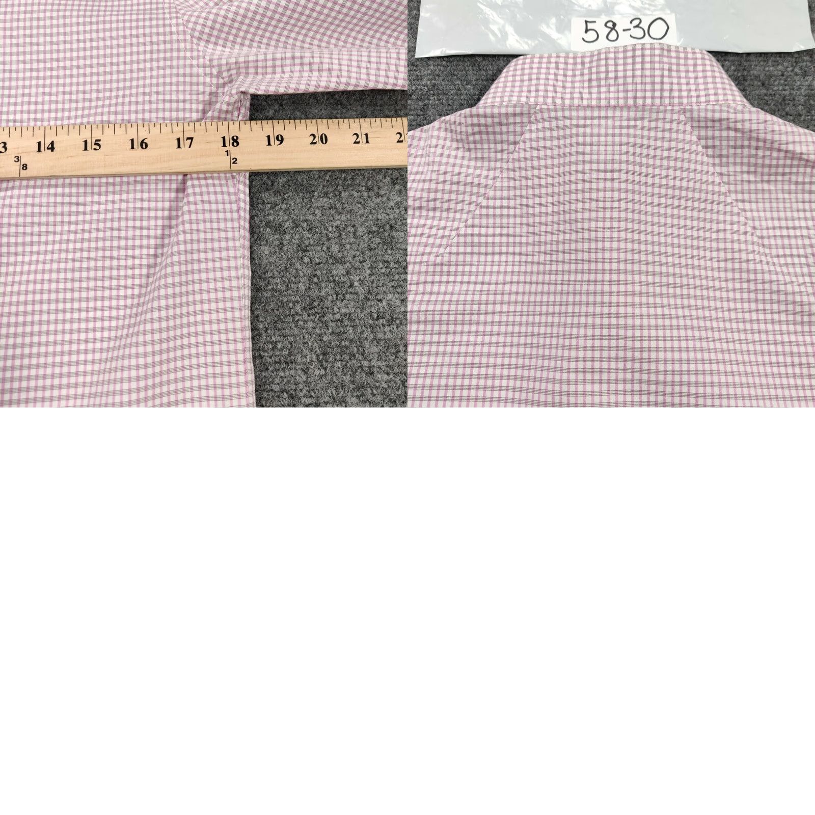 Kenneth Cole Kenneth Cole Reaction Dress Shirt Mens 14.5 Pink Plaid Slim Fit Button Up Long Sleeve Mens Size 40R - 8 Thumbnail