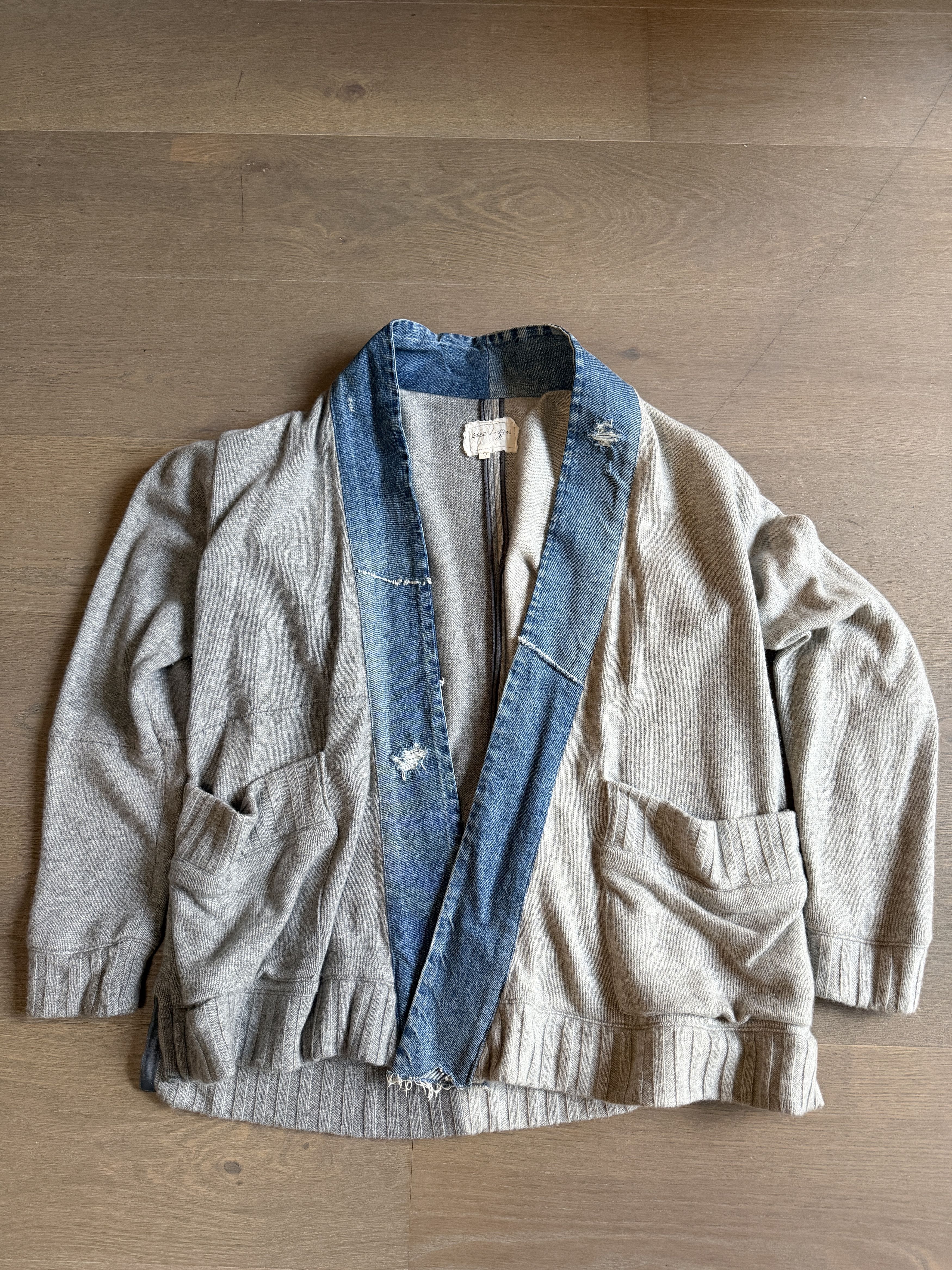 Greg Lauren Greg Lauren Denim-Accented Cashmere Kimono Size US L / EU 52-54 / 3 - 1 Thumbnail