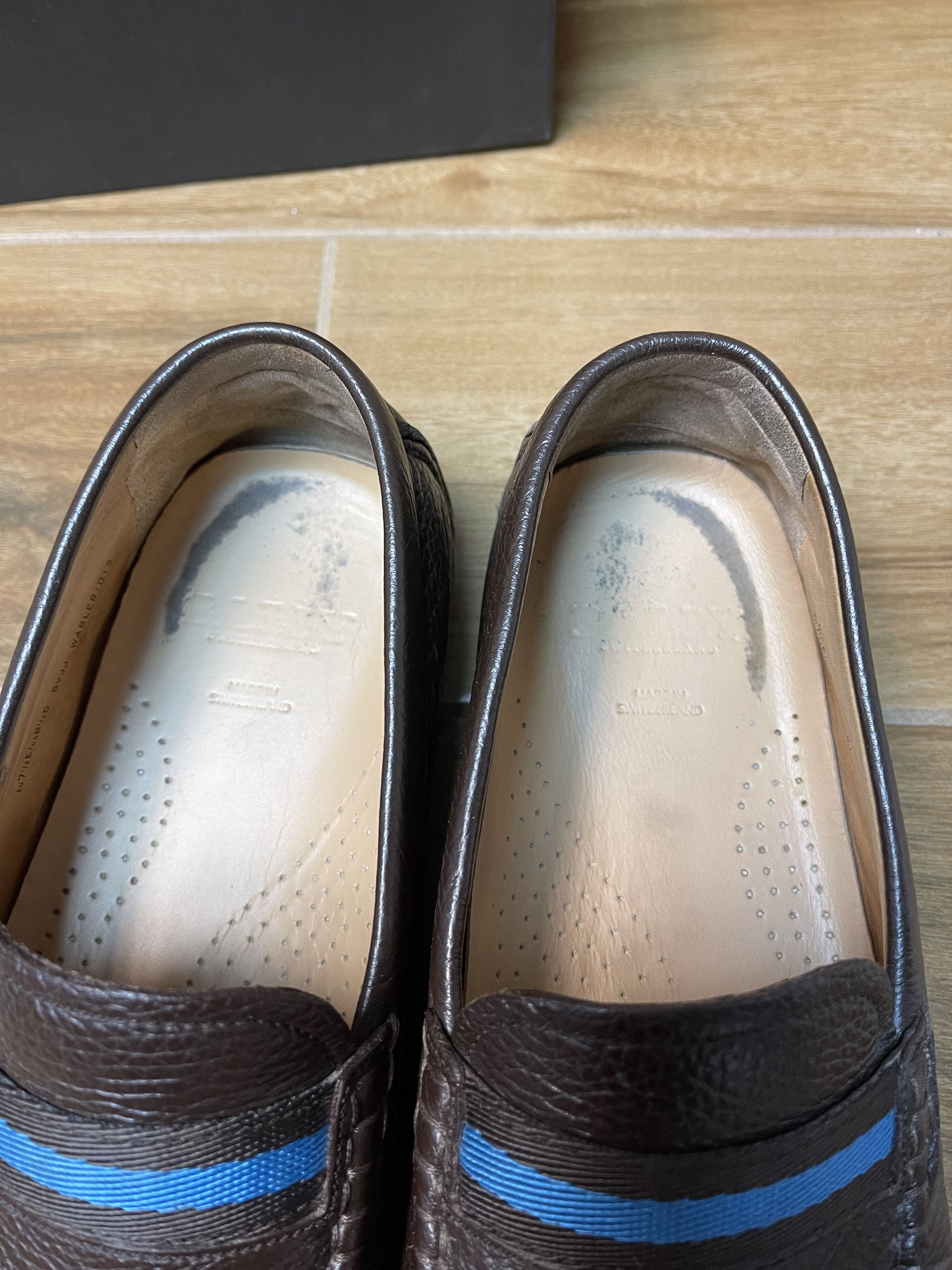 Bally Bally Men's Brown/Blue Loafer Size 8.5 In Great Shape! Size US 8.5 / EU 41-42 - 3 Thumbnail