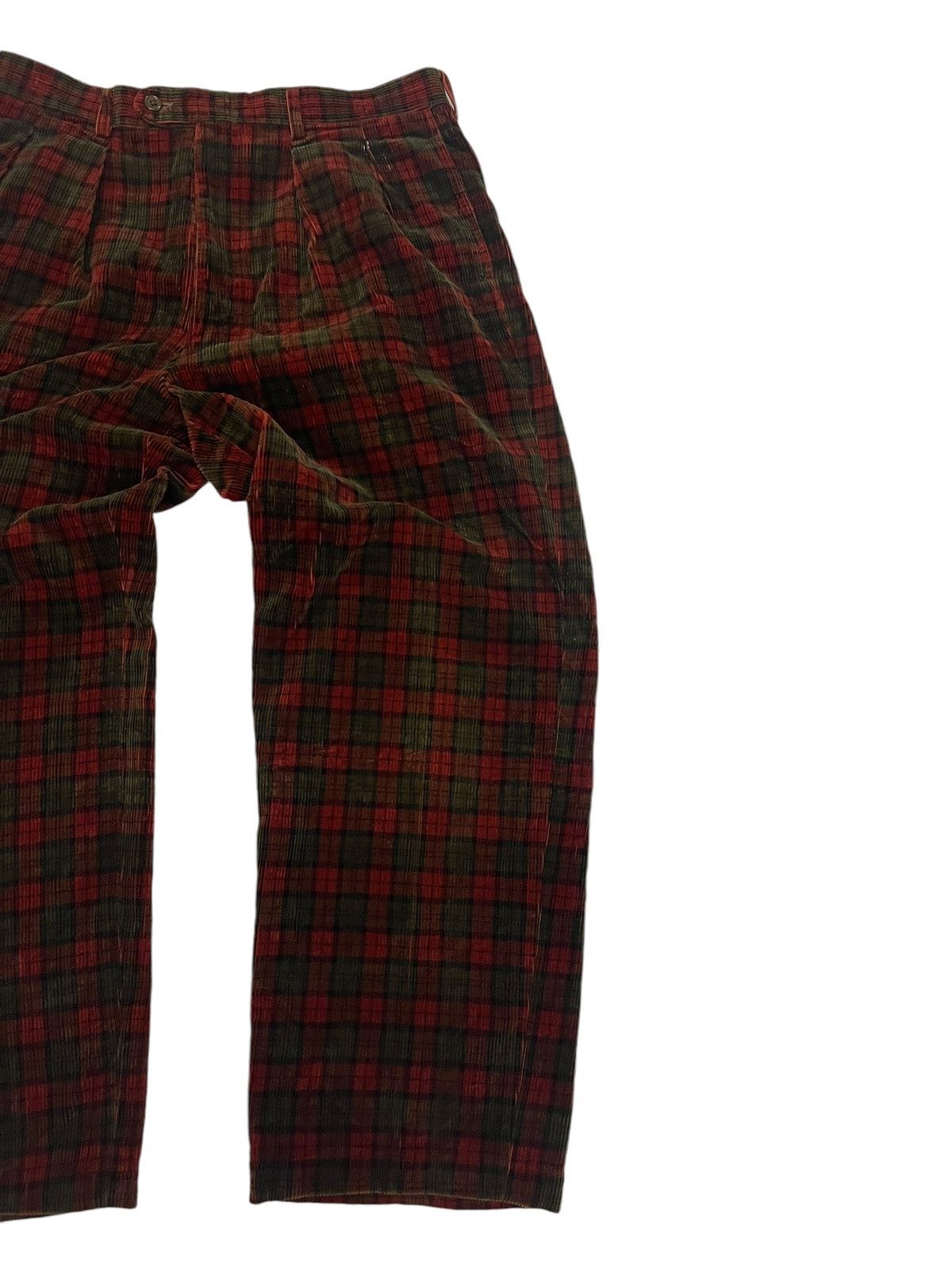Harry Rosen × Vintage Harry Rosen Plaid Checked Corduroy Pants Size US 33 - 4 Thumbnail