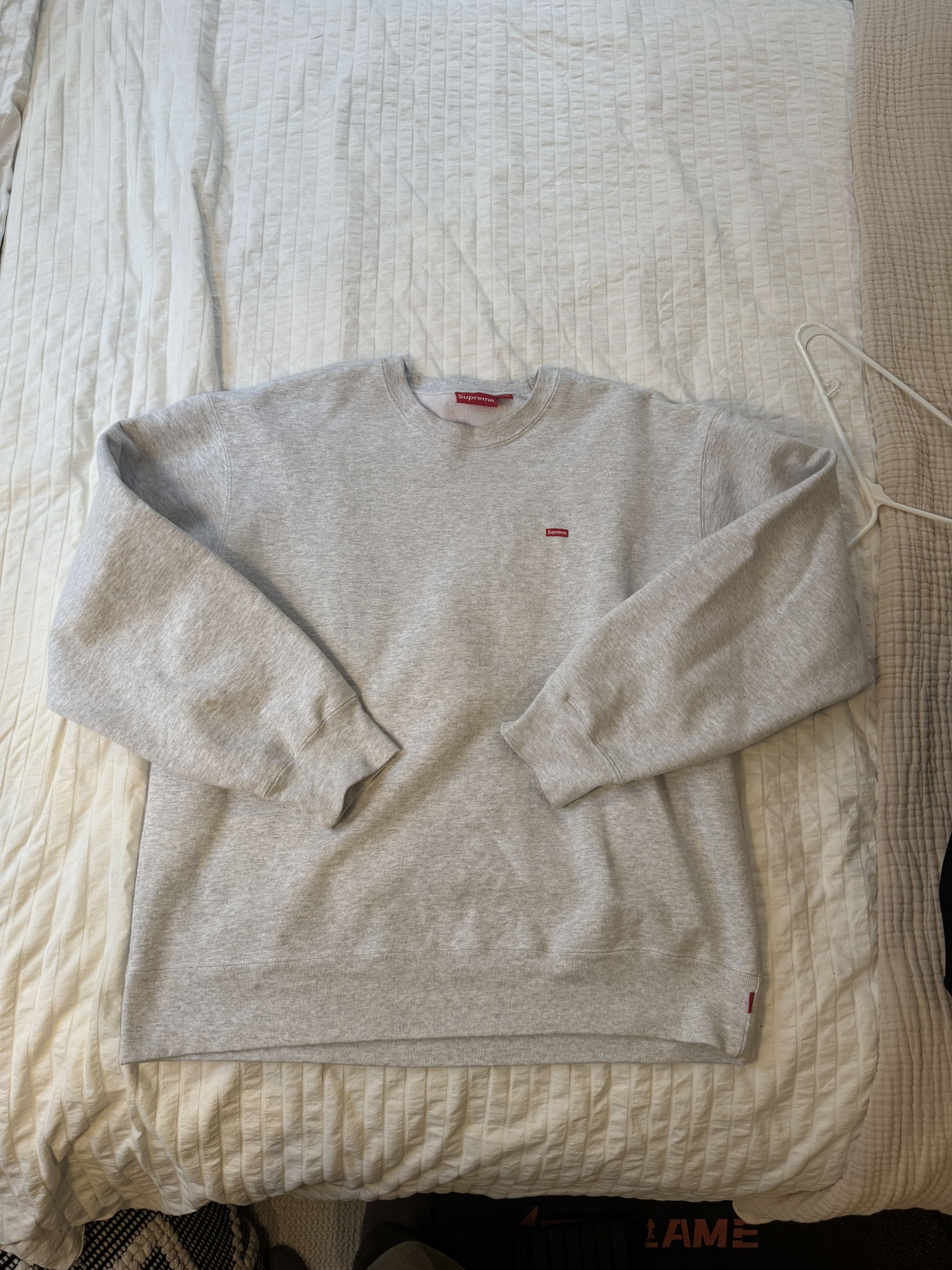 Supreme Supreme Small Box Logo Crewneck in Ash Gray size XL Size US XL / EU 56 / 4 - 4 Thumbnail