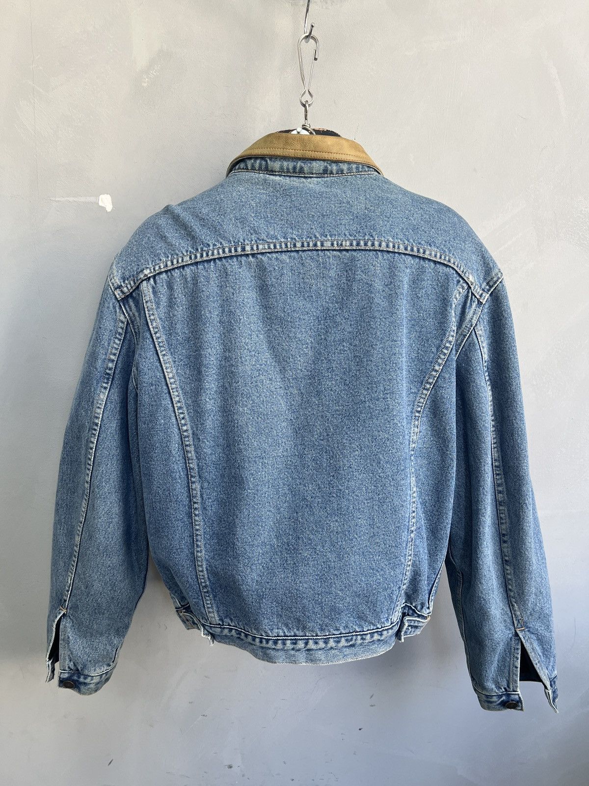 Levi's Vintage 90s Levis trucker jacket leather collar retro Size US M / EU 48-50 / 2 - 6 Thumbnail