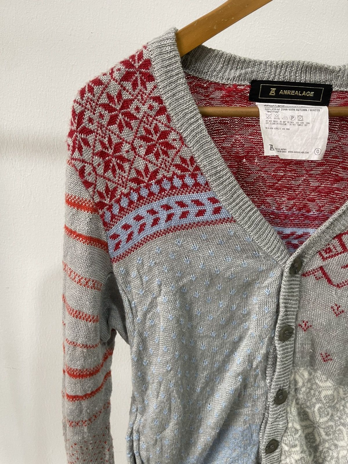 ANREALAGE Replica A/W 2008-2009 'MUTYUU' Cardigan Size US XS / EU 42 / 0 - 5 Thumbnail