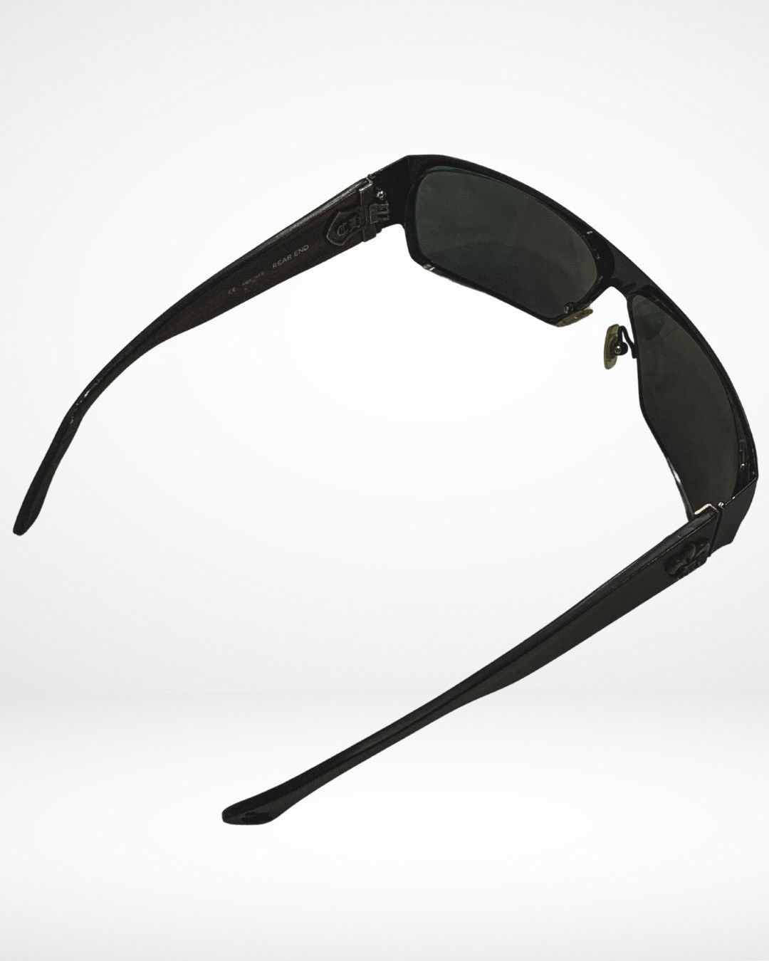 Chrome Hearts 1990s Rear End Wood Frame Fleur De Lis Silver Sunglasses Size ONE SIZE - 12 Thumbnail