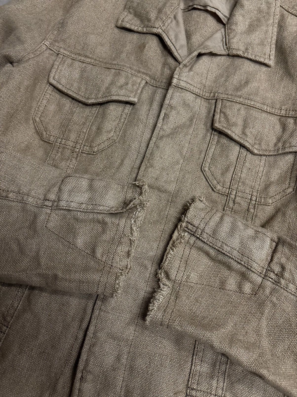 If Six Was Nine Royal Flush Linen Jacket Distressed Trucker Size US M / EU 48-50 / 2 - 18 Thumbnail