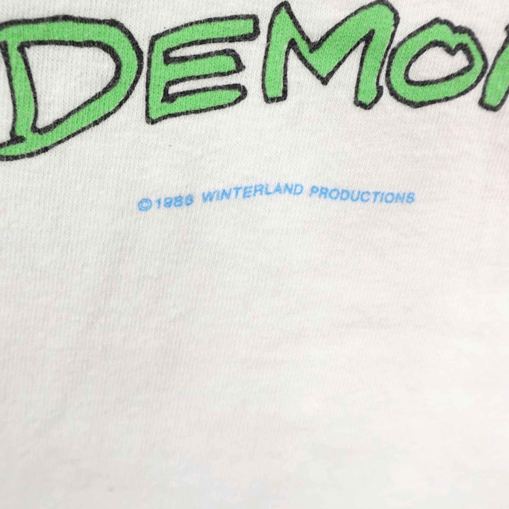 Vintage VINTAGE Demon Wrestling Shirt Mens XL White Cartoon 80s Single Stitch, Crew Neck, Short Sleeve, Cotton, Graphic Print, Retro, Jutsy Size US XL / EU 56 / 4 - 4 Thumbnail