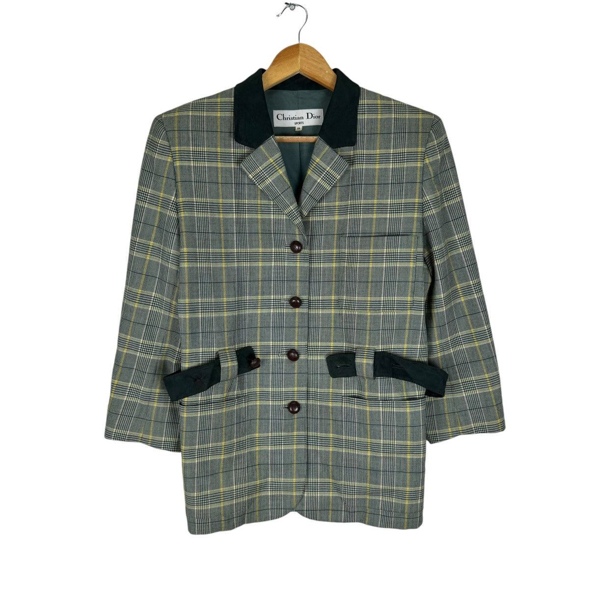 Christian Dior Monsieur ☀️CHRISTIAN DIOR PLAID TARTAN BELT JACKET Size M / US 6-8 / IT 42-44 - 2 Thumbnail