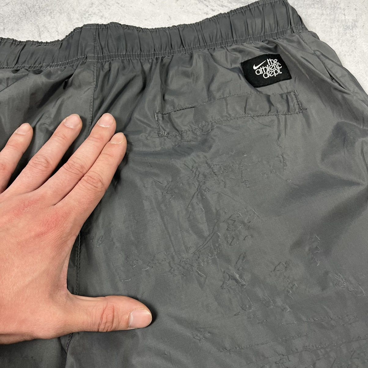 Nike × Vintage Vintage Nike drill nylon y2k swoosh track pants 90’s Size US 34 / EU 50 - 16 Thumbnail