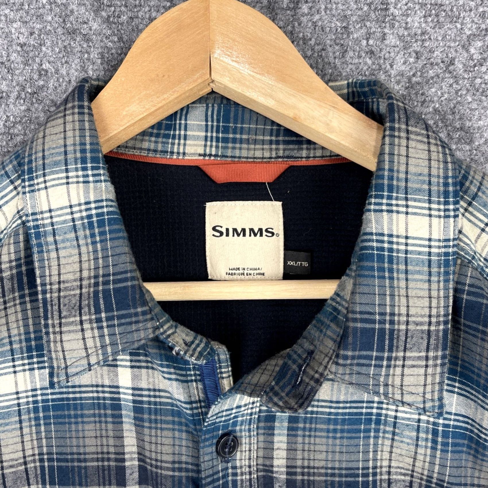 Vintage Simms Fishing Shirt Mens 2XL Flannel Plaid Thermal Waffle Lined Shacket Button Size US XXL / EU 58 / 5 - 4 Thumbnail
