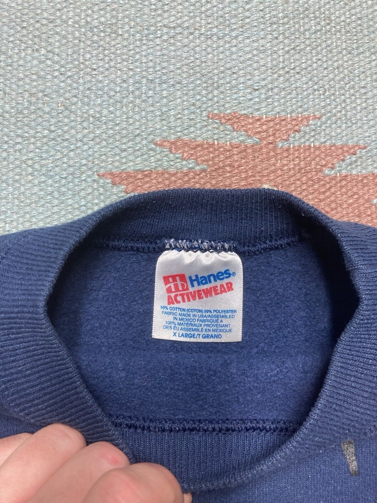 Hanes × Vintage 90s crewneck sweatshirt flint Michigan crest logo faded XL Size US XL / EU 56 / 4 - 6 Thumbnail