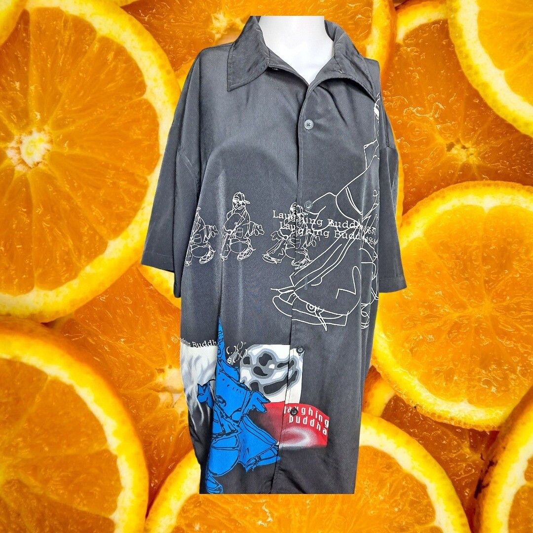 Other Laughing Buddha Graphic Shirt Button Up Short Sleeve Streetw Size US L / EU 52-54 / 3 - 1 Thumbnail